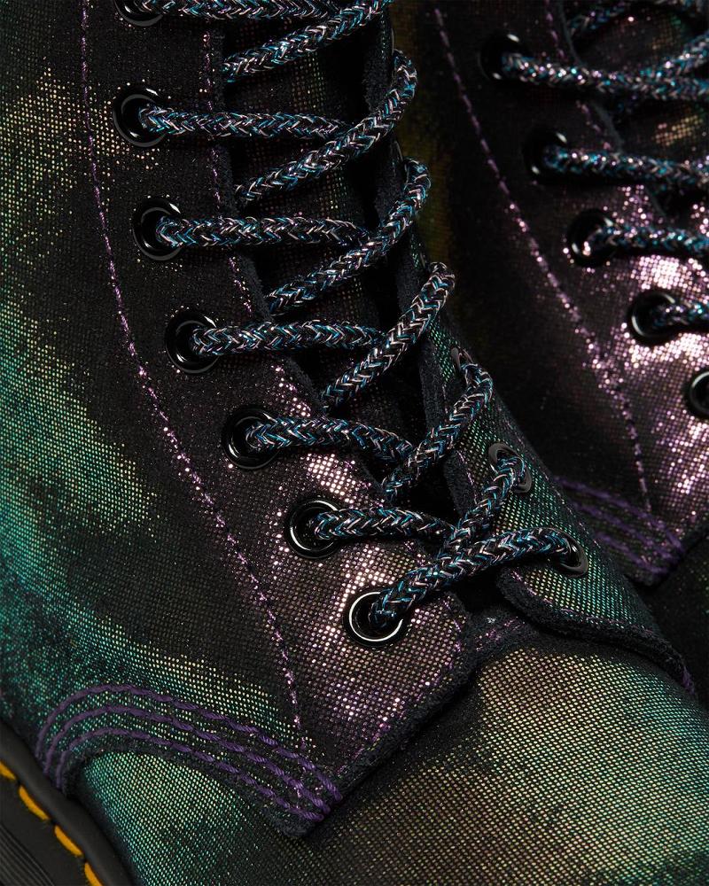 Dr Martens 1460 Disco Iridescent Semsket Skinn Snørestøvletter Dame Lilla | Norge 616XYU